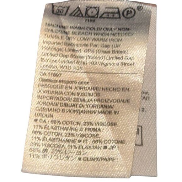 Banana Republic Gray Twill Stretch Flat Front Ankle Trouser Pants Ladies Size 2 - Picture 3 of 10